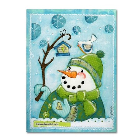 Trademark Fine Art Maureen Lisa Costello 'Snow Friends' Canvas Art, 18x24 ALI12296-C1824GG